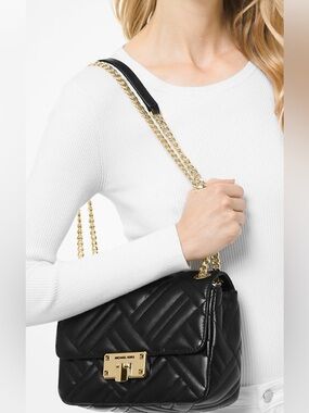 Michael Kors Black Peyton Shoulder Bag